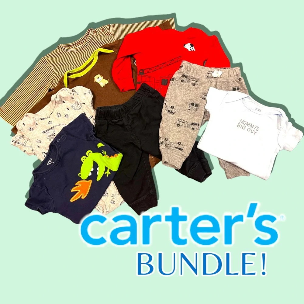 🎉HP🎉 Carter’s Boys 6 Month Bundle of EIGHT 👶🏼👩🏽‍🍼🧑🏻‍🍼 - Picture 2 of 11